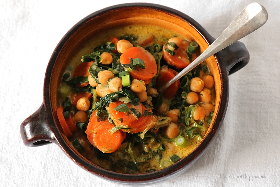 Kichererbsen-Karotten-Curry - vegan - Rezept von Kleinstadthippie