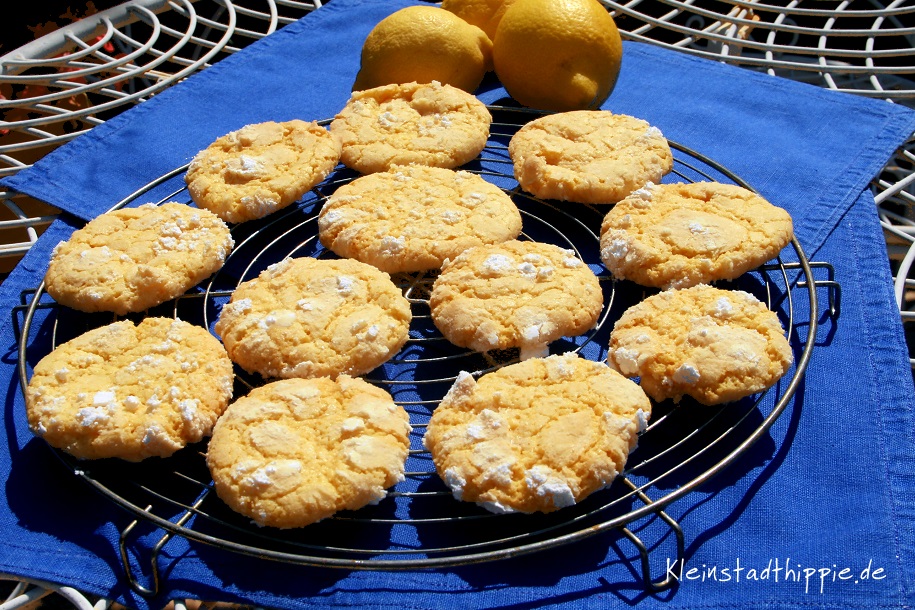 Lemon Burst Cookies - Rezept für vegane Plätzchen - vegane Zitronenplätzchen