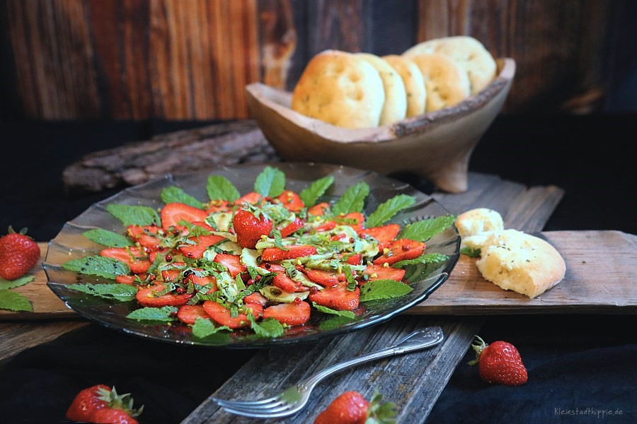 Erdbeer-Avocado-Carpaccio - Urlaubsgefühle auf dem veganen Teller