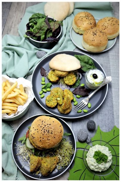 Green Date mit Burger Buns & Pitabrot