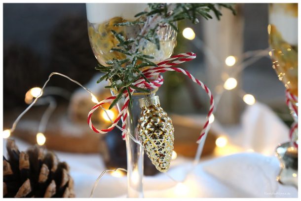Dessertgläser weihnachtlich dekorieren - DIY