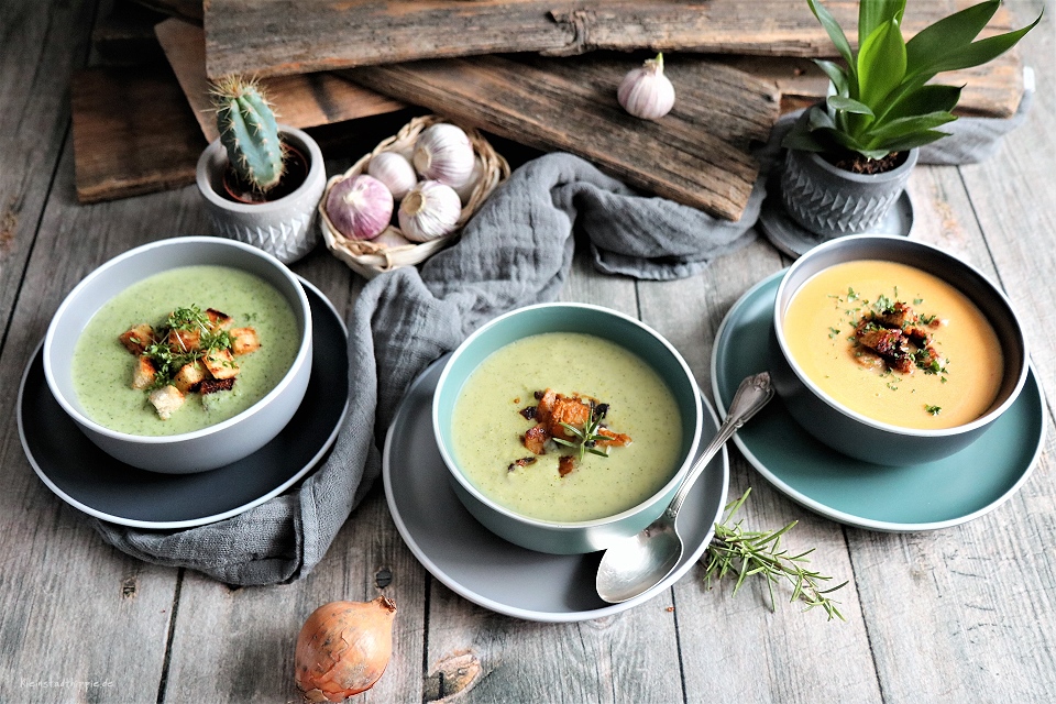 Veganes Suppen Dreierlei - Brokkolisuppe, Karottensuppe, Zucchinisuppe mit dem Veggie Drink & Suppen Bereiter Vera von ROMMELSBACHER
