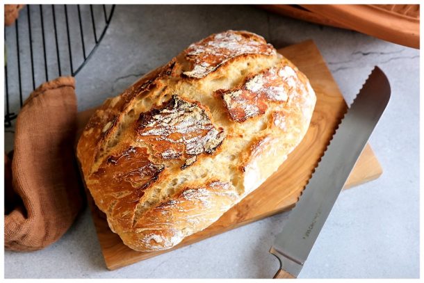 Veganes Brot ohne Kneten oder No Knead Bread