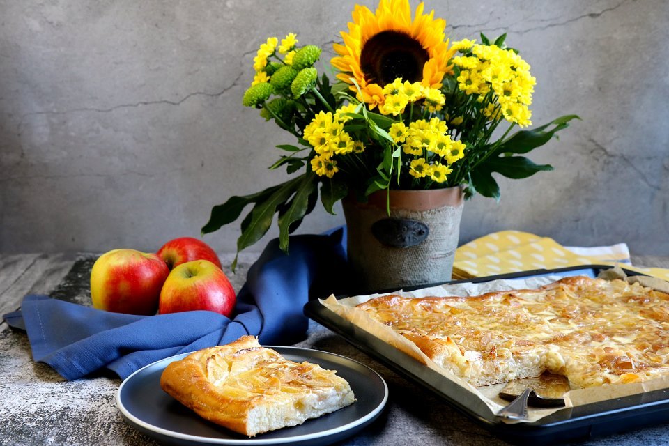 Bratapfelbutterkuchen - Bratapfel-Butterkuchen: einfach, vegan & lecker