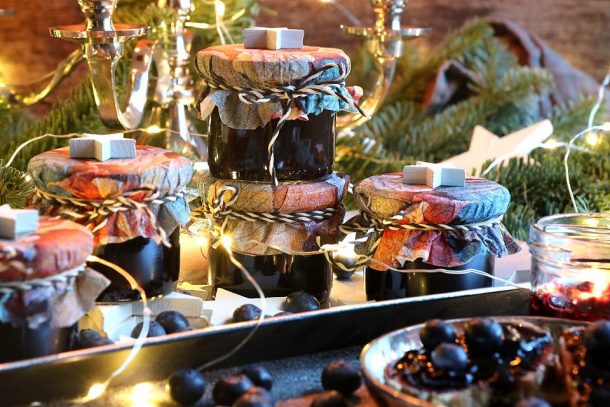 Weihnachtliche Heidelbeermarmelade - Blaubeermarmelade - vegane Marmelade