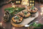 Birnen-Knusperdessert - Birnentartelettes - Dessert mit Filoteig - Weihnachtsdessert - veganes Dessert