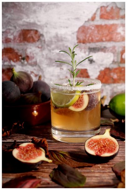 Herbstcocktail - Mocktail - Herbstbowle - mit Feigen und Chi von Soyana