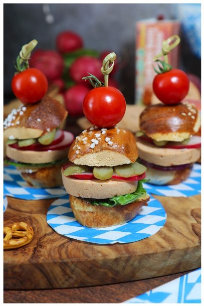 Snacks Fingerfood Wiesn-Party Oktoberfest vegan