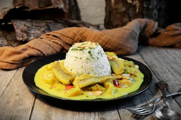 Riz Casimir / Reis Casimir - vegane - Gericht aus der Kindheit - Wohlfühlküche - schweizer Rezept