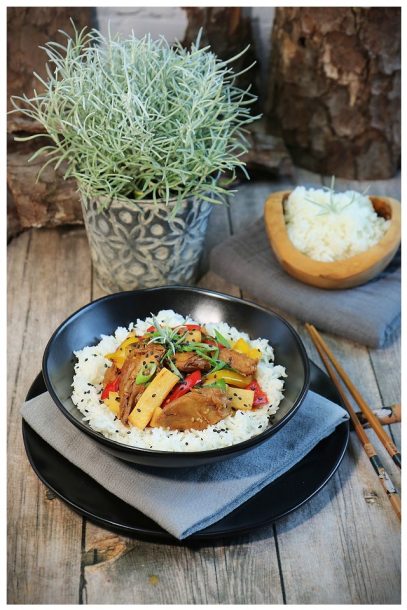 vegane Asia-Pfanne, Wokgericht, asiatisch vegan kochen mit Kleinstadthippie