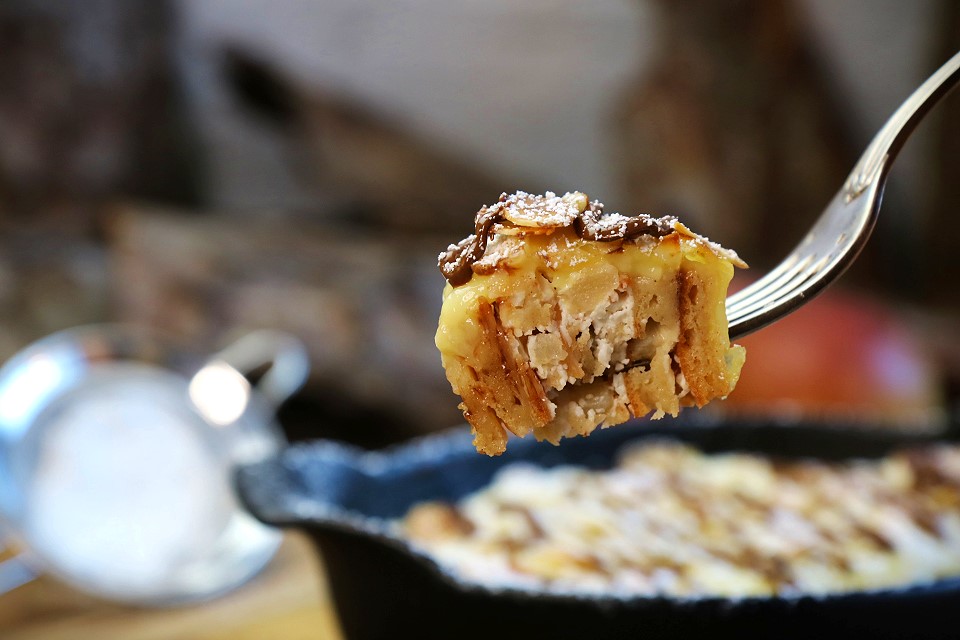 Pfannkuchen-Auflauf mit Birne